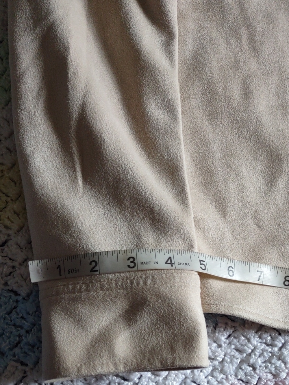 Rye 51 Size Large Faux Suede Cream Western Shirt - Picture 6 of 14